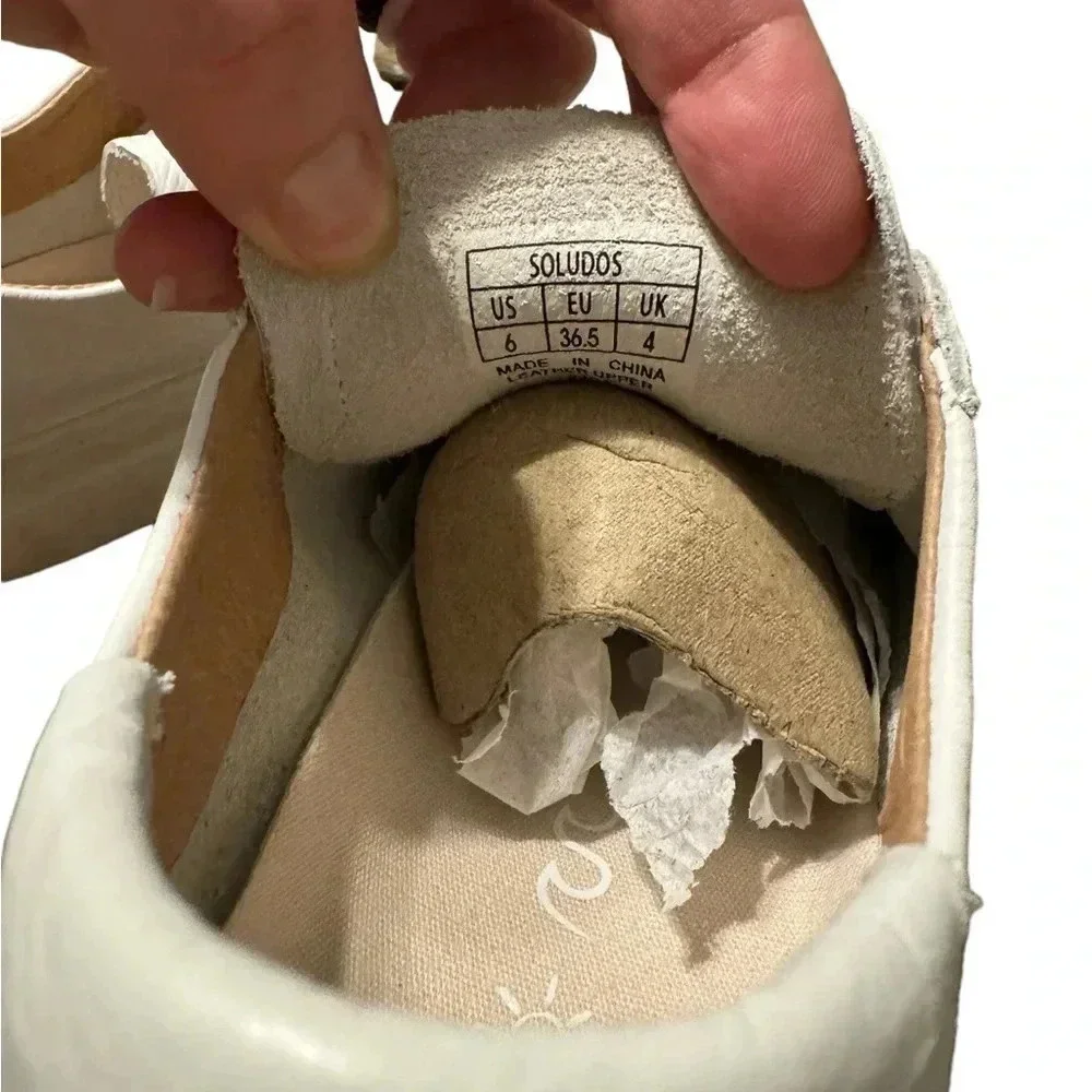 👟 Soludos Ibiza White Platform Sneakers Sz‎ 6 🤍 Minimalist Chic Casual 👟